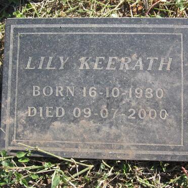 KEERATH Lily 1930-2000