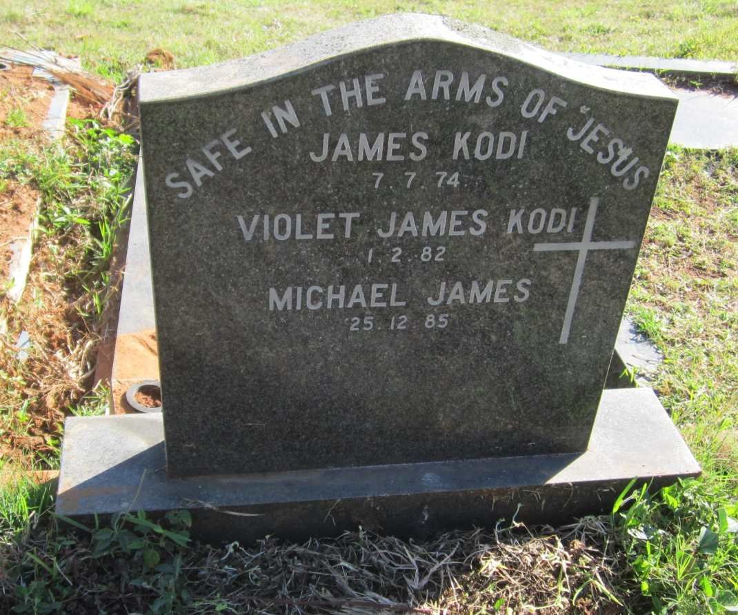 KODI James -1974 :: JAMES Michael -1985 :: KODI Violet James -1982
