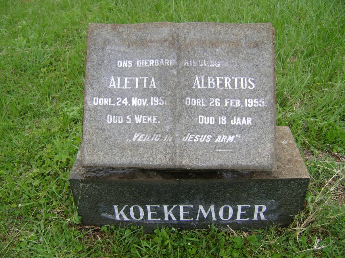 KOEKEMOER Albertus -1955 :: KOEKEMOER Aletta -1950