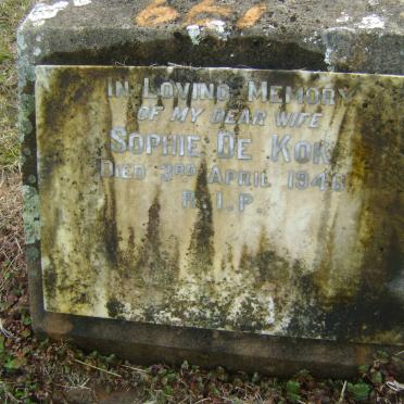 KOK Sophie, de -1946