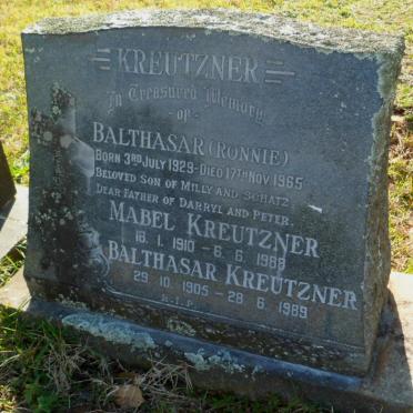 KREUTZNER Balthasar 1929-1965 :: KREUTZNER Mabel 1910-1988 :: KREUTZNER Balthasar 1905-1989