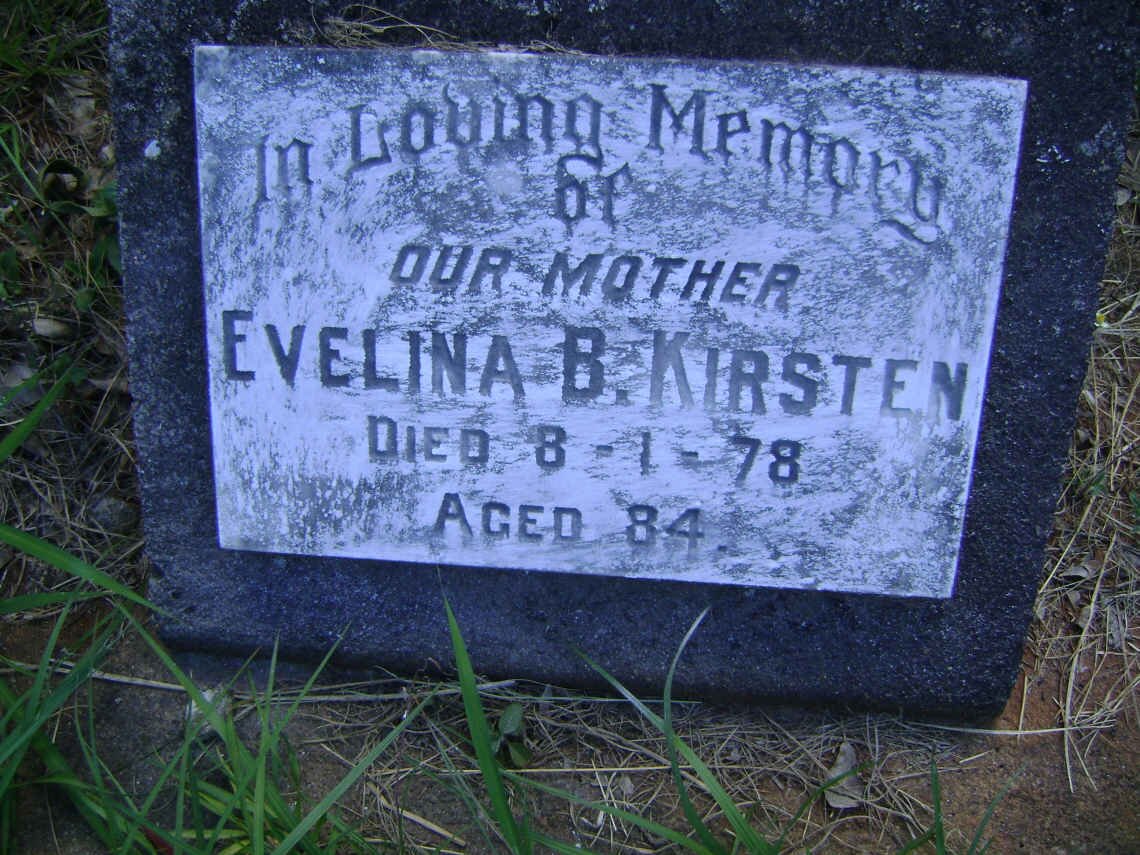 KIRSTEN Evelina B. -1978
