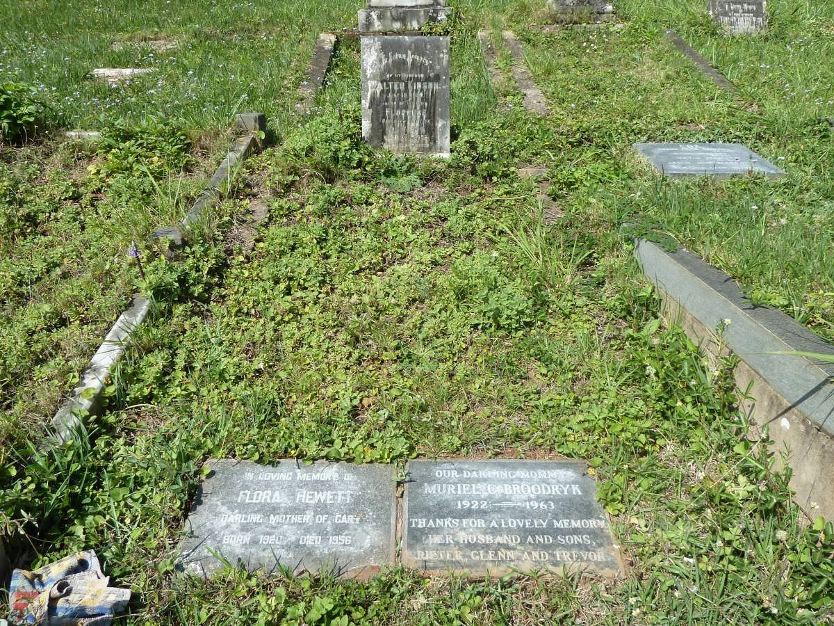 KIDSON Walter -1939 &amp; Florence -1944 :: HEWETT Flora 1920-1956 :: BROODRYK Muriel C. 1922-1969