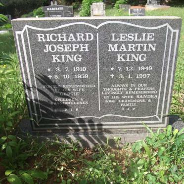 KING Richard Joseph 1910-1959 :: KING Leslie Martin 1949-1997