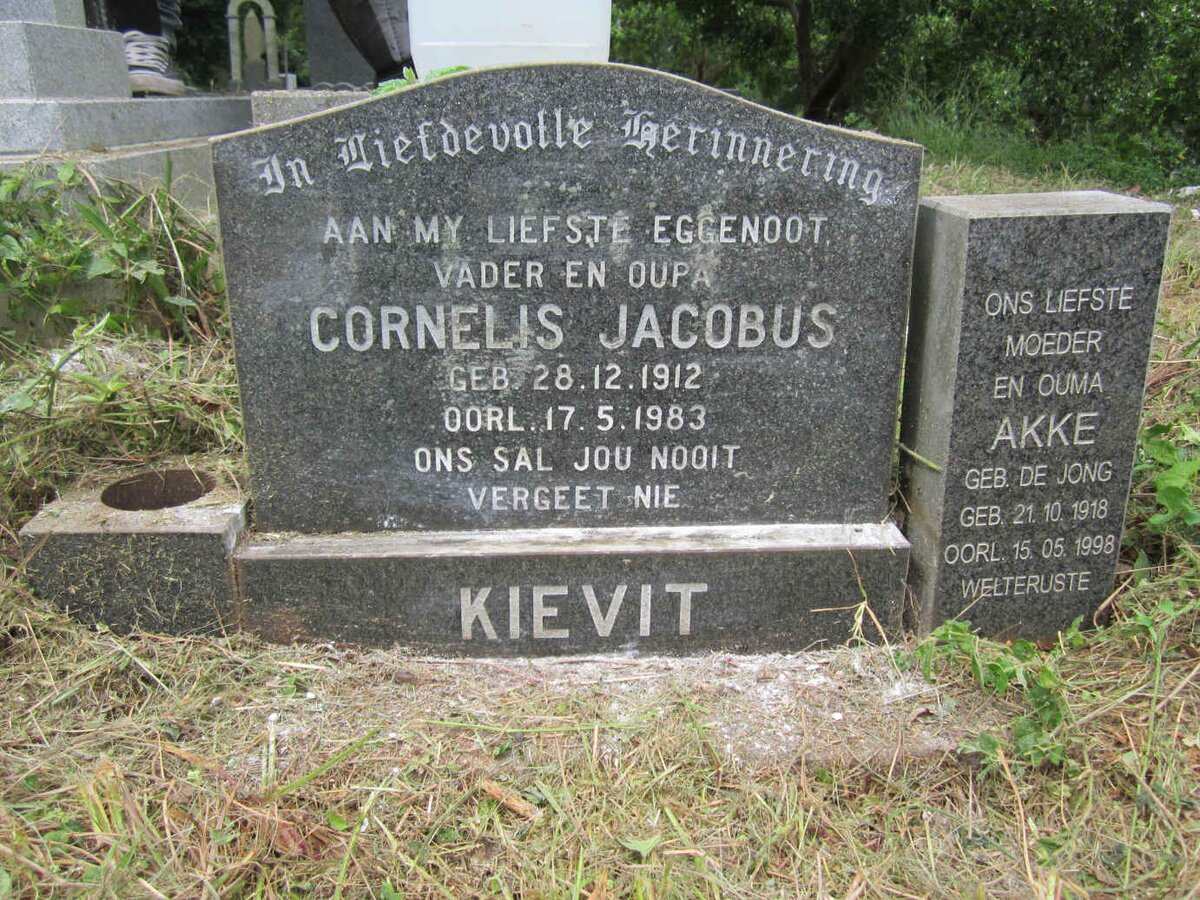 KIEVIT Cornelis Jacobus 1912-1983 &amp; Akke DE JONG 1918-1998