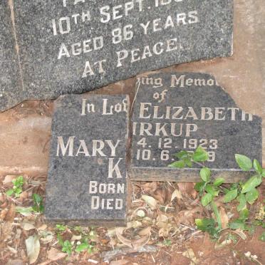 KIRKUP Elizabeth Mary 1923-19?9