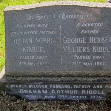 KIBBLE George Herbert Villiers -1960 &amp; Lillian Sophia -1955 :: KIBBLE Graham Arthur -1976