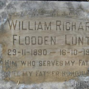 LUNT William Richard Flodden 1890-1967