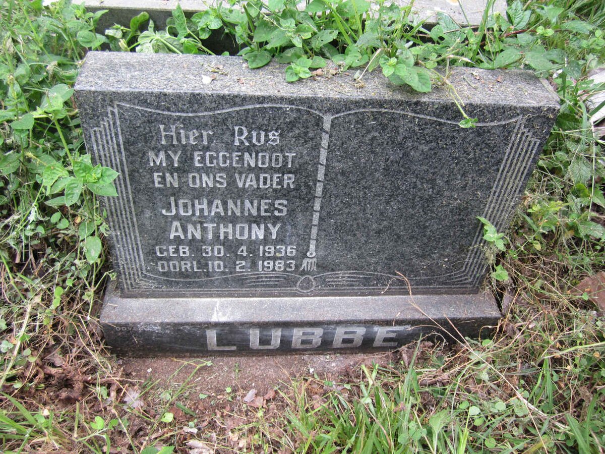 LUBBE Johannes Anthony 1936-1983