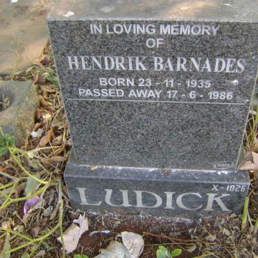 LUDICK Hendrik Barnades 1935-1986