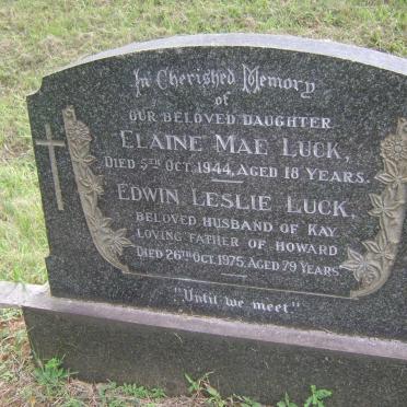 LUCK Edwin Leslie -1975 :: LUCK Elaine Mae -1944
