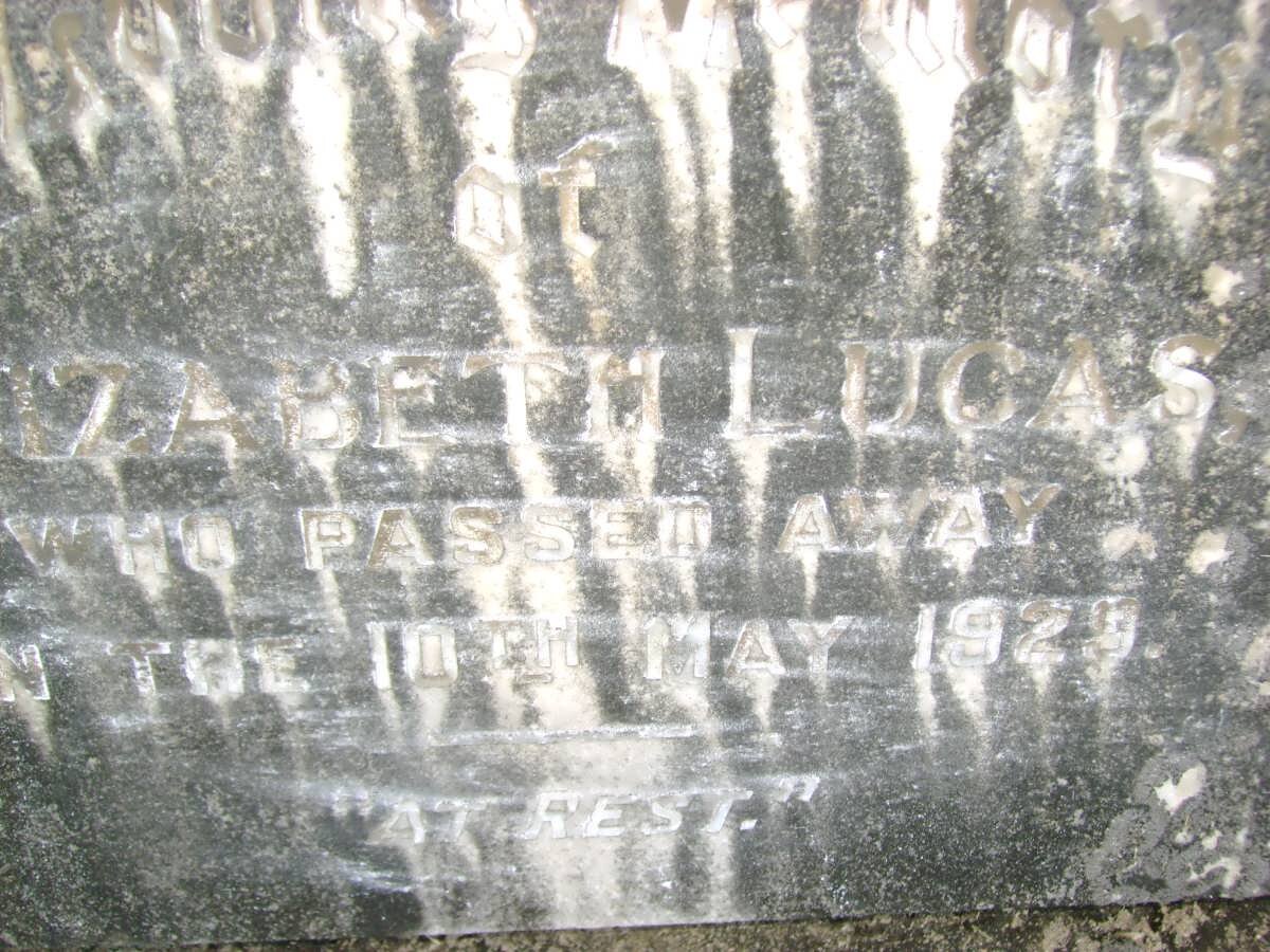 LUCAS Elizabeth -1929