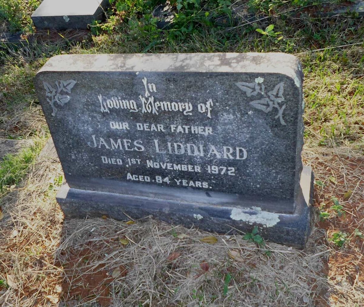 LIDDIARD James -1972