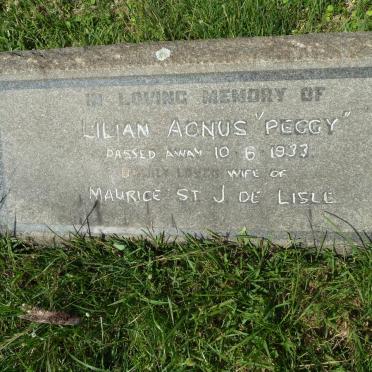 LISLE Lilian Agnus, St. J. de -1933