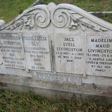 LIVINGSTON Norman Edgar -1930 :: SLY Maude Elecia nee LIVINGSTON -1963 :: LIVINGSTON Jack Lyell 1900-1982