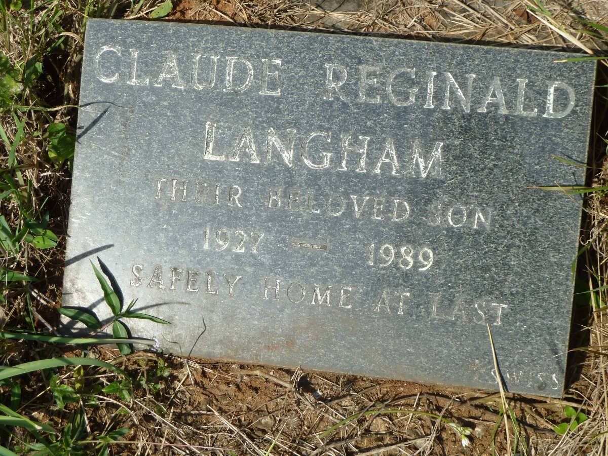 LANGHAM Claude Reginald 1927-1989