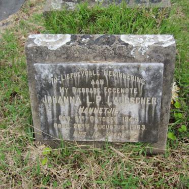 LAUBSCHER Johanna L.P. 1944-1963