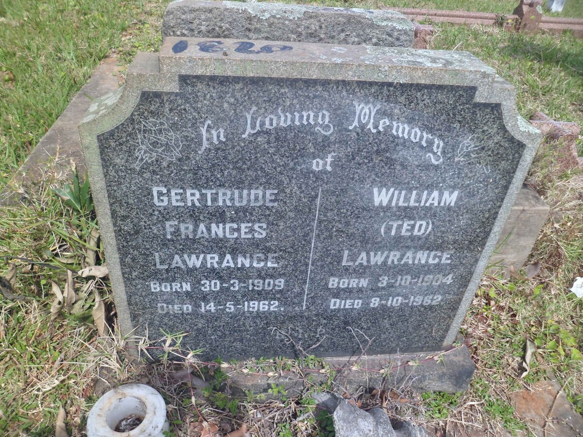 LAWRENCE William 1904-1962 &amp; Gertrude Frances 1909-1962