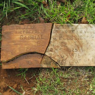 LANGE Gabrial Du Plessis, de 1925-1976