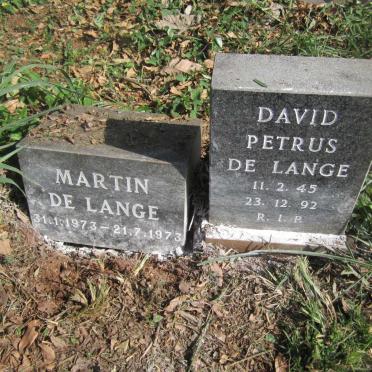 LANGE David Petrus, de 1945-1992 :: DE LANGE Martin 1973-1973