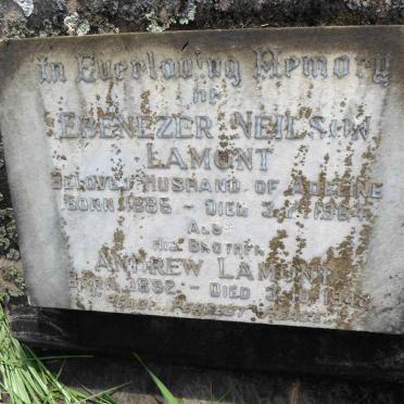 LAMONT Ebenezer Neilson 1888-1964 :: LAMONT Andrew 1892-1943