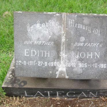 LATEGAN John 1905-1968 &amp; Edith 1911-1960