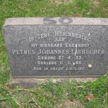 LAUBSCHER Petrus Johannes 1933-1966