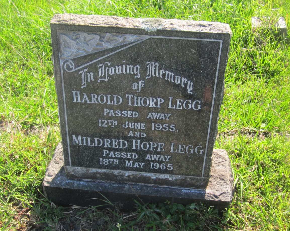 LEGG Harold Thorp -1955 &amp; Mildred Hope -1965