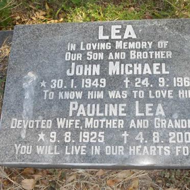 LEA John Micheal 1949-1964 :: LEA Pauline 1925-2002
