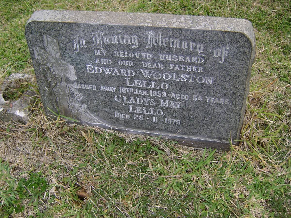 LELLO Edward Woolston -1959 &amp; Gladys May -1975