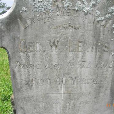 LEWIS Geo. W. -1913