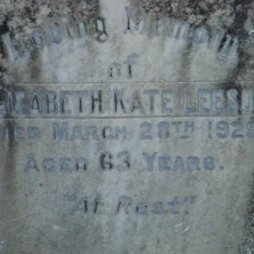 LEESON Elizabeth Kate -1929