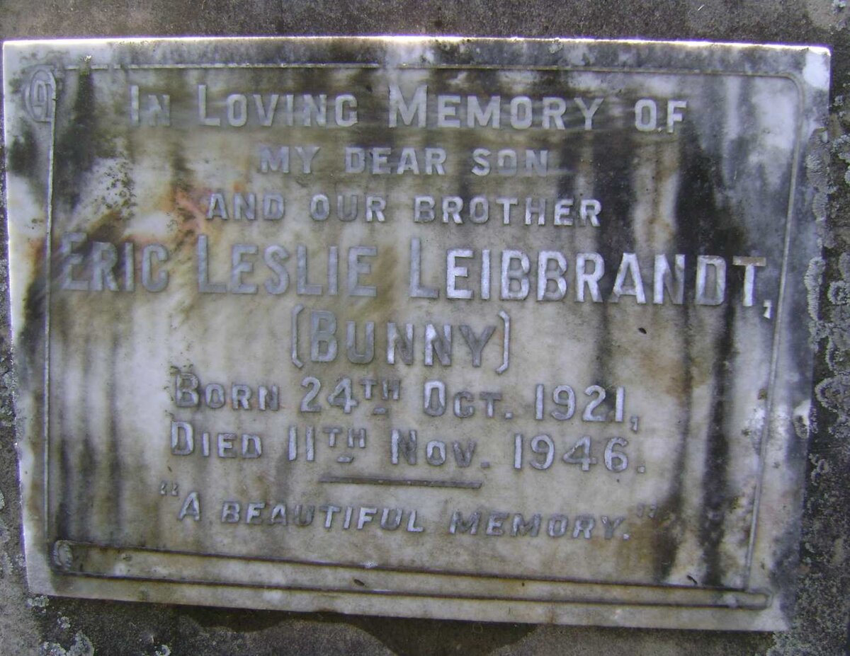 LEIBBRANDT Eric Leslie 1921-1946