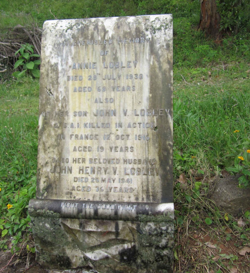 LOBLEY John Henry V. -1941 &amp; Annie -1930 :: LOBLEY John V. -1916