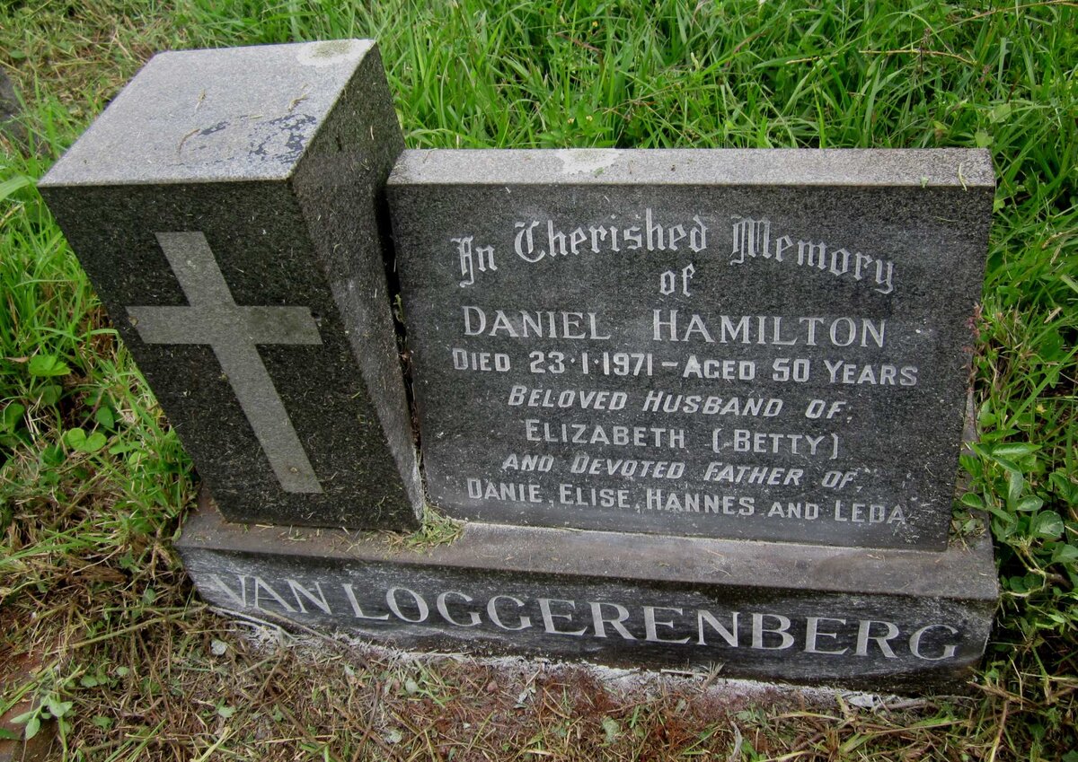 LOGGERENBERG Daniel Hamilton, van -1971
