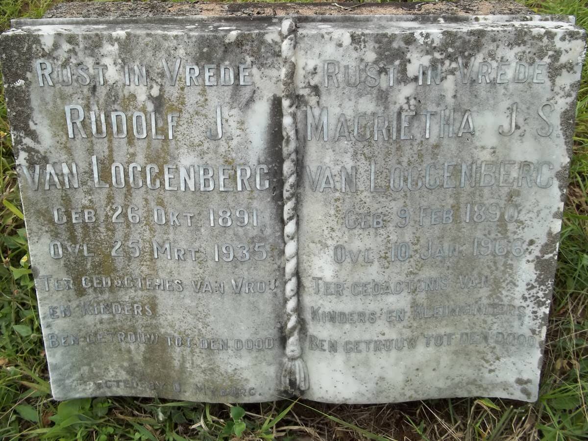 LOGGENBERG Rudolf J., van 1891-1935 &amp; Magrietha J.S. 1890-1966