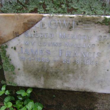 LOWE James Francis 1895-1939