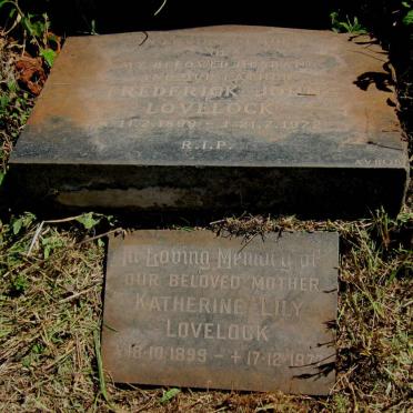   LOVELOCK Frederick John 1899-1972 &amp; Katherine Lily 1899-1977 