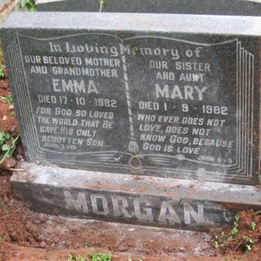 MORGAN Emma -1982 :: MORGAN Mary -1982