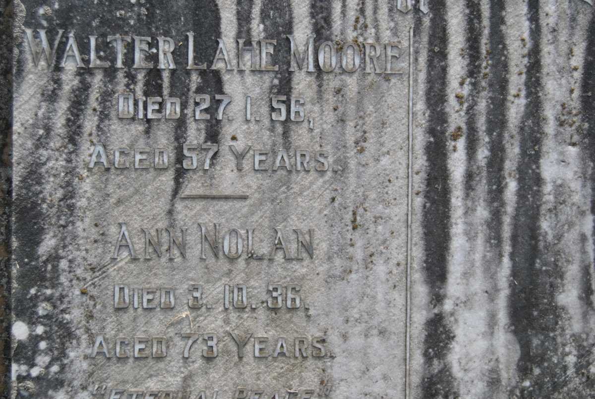 MOORE Walter Lahe -1956 :: NOLAN Ann -1936