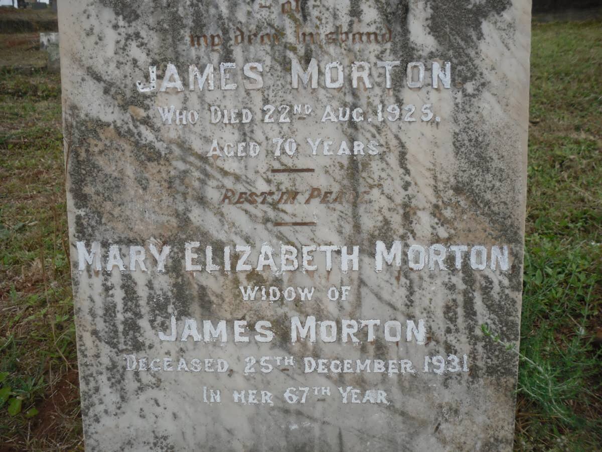 MORTON James -1925 &amp; Mary Elizabeth -1931