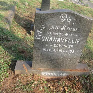 MOODLIAR Gnanavellie nee GOVENDER 1941-1983