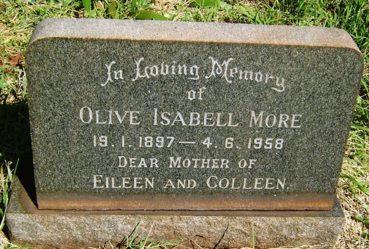 MORE Olive Isabel 1897-1958