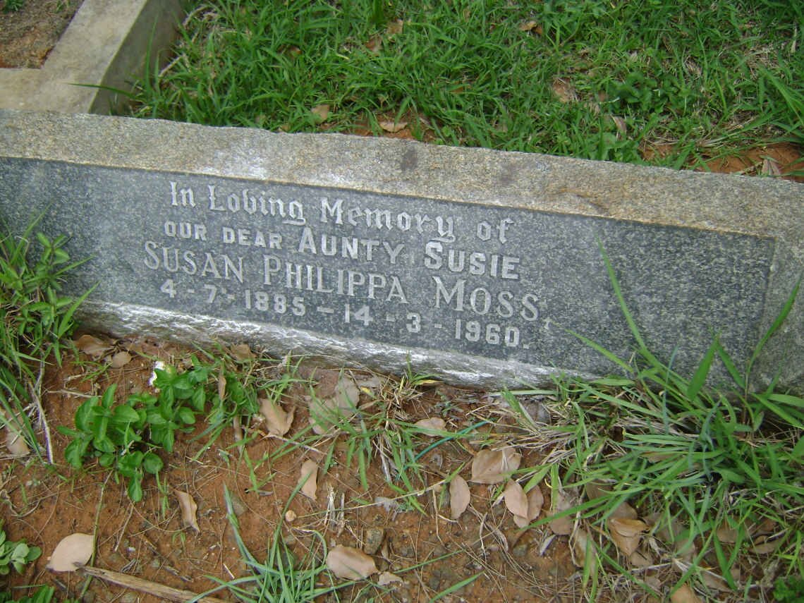 MOSS Susan Philippa 1885-1960