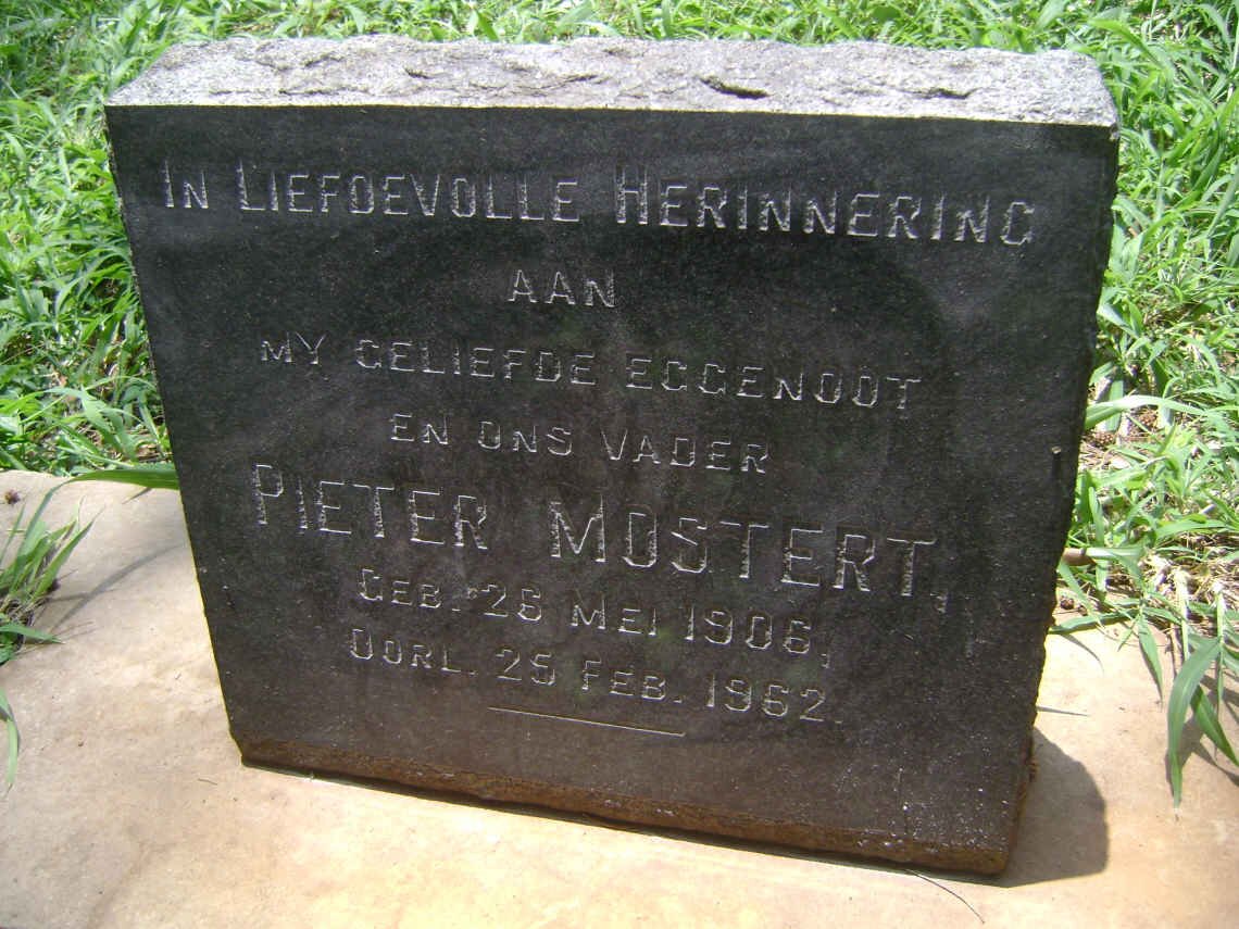 MOSTERT Pieter 1906-1962