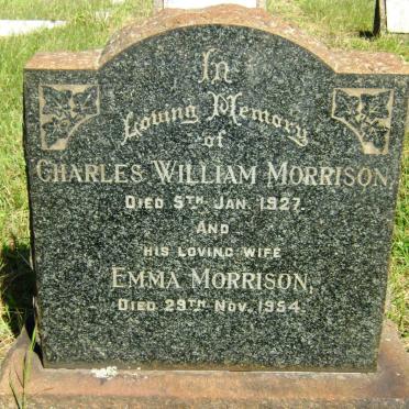 MORRISON Charles William -1927 &amp; Emma -1954