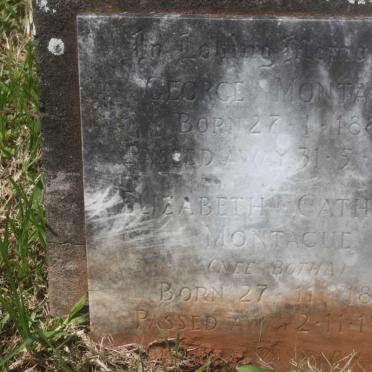 MONTAGUE George 1883-1964 &amp; Elizabeth Cathrine BOTHA 1883-1948