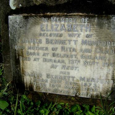 MUMFORD James Bennett 1873-1949 &amp; Elizabeth -1943