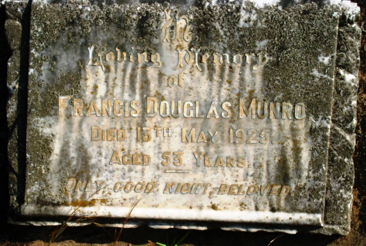 MUNRO Francis Douglas -1925