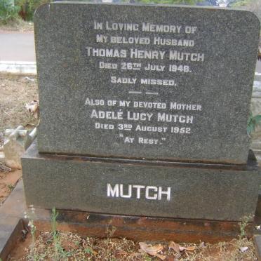 MUTCH Thomas Henry -1948 &amp; Adele Lucy -1952